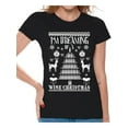 thumbnail image 1 of Awkward Styles I'm Dreaming of a Wine Christmas Shirt Christmas T Shirts for Women Wine Christmas Women's Holiday Top Wine Christmas T-shirt Christmas Holiday Shirt Wine Lovers Tshirt Wine Gift, 1 of 4