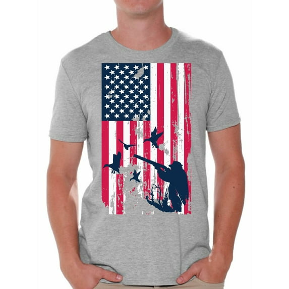 Awkward Styles Duck Hunting Men's T Shirt Hunting Clothes for Him Duck Hunt Shirt for Boyfriend Fowling T Shirt Hunting Lovers Gifts Hunter T Shirt for Dad I Love Hunting Shirt Men's Fashion