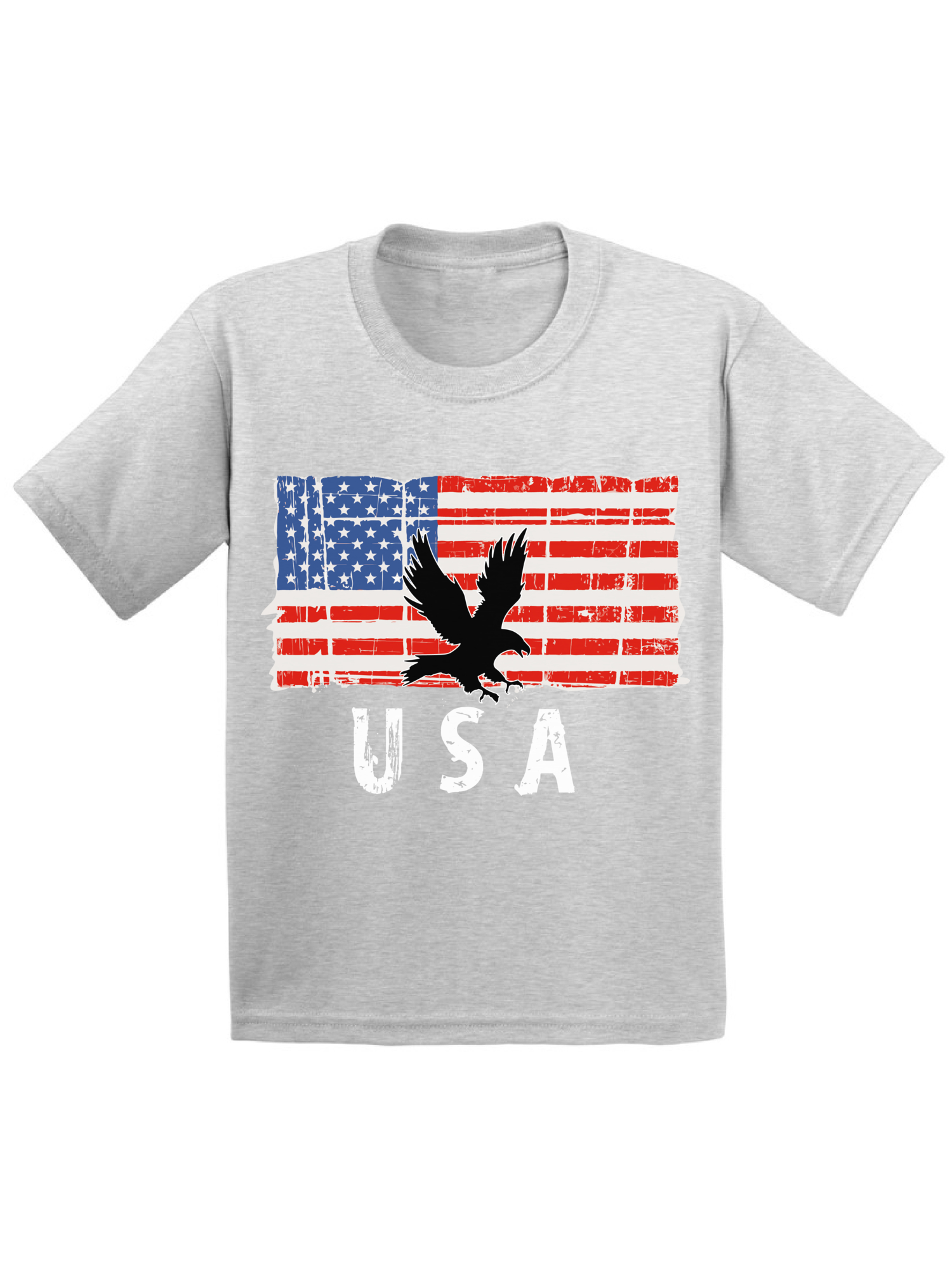 Awkward Styles Eagle USA Toddler Shirt Proud American USA Patriotic Kids T shirt USA Kids Pro America Tshirt for Boys USA Pride Pro America Tshirt for Girls Stripes and Stars 4th of July Kids T-shirt - image 1 of 4