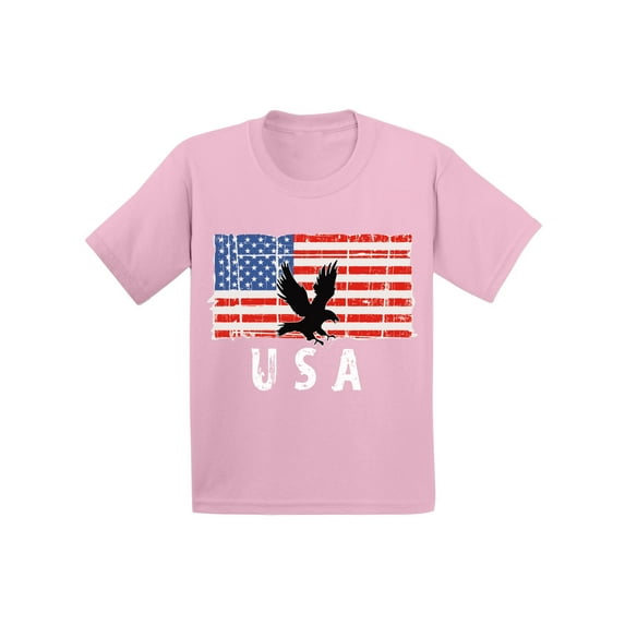 Awkward Styles Eagle USA Toddler Shirt Proud American USA Patriotic Kids T shirt USA Kids Pro America Tshirt for Boys USA Pride Pro America Tshirt for Girls Stripes and Stars 4th of July Kids T-shirt
