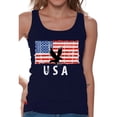 thumbnail image 1 of Awkward Styles Eagle USA Women Tank Top Made in the USA Military Shirt for Women 51 States Pro America Women Tank Free to Be Me 4th of July Top for Women One Nation USA Patriotic Women Tshirt, 1 of 4