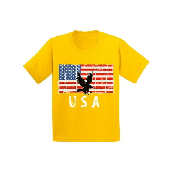 Awkward Styles Eagle USA Youth Shirt Love USA Retro USA T shirt for Boys Patriotic Gifts Retro USA T shirt for Girls Made in the USA American Flag Kids Tshirts United States of America