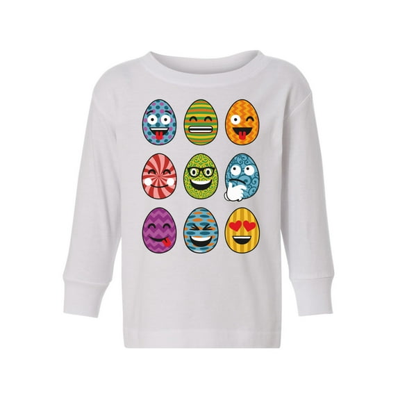 Awkward Styles Easter Eggs Toddler Long Sleeve Shirt Holiday Kids T-shirt