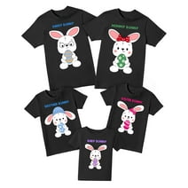 Awkward Styles Easter Shirts for Family Funny Cute Rabbit Christian Holiday Family Black Tshirt Matching Kids Toddler Infant Baby Mommy Daddy Sister Brother Short Sleeve Cotton Easter Gifts