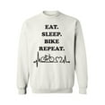 thumbnail image 1 of Awkward Styles Eat Sleep Bike Outfit Unisex Crewneck Biker Sweater for Men I Love Biking Crewneck for Women Biking Clothes Eat Sleep Bike Sweater Crewneck Fishers Gifts Sweater for Fisher, 1 of 5