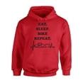 thumbnail image 1 of Awkward Styles Eat Sleep Bike Unisex Sweatshirt Biker Hoodies for Men I Love Biking Hoodie Sweater for Women Biking Clothes Eat Sleep Bike Sweater Biking Sweatshirt Fishers Gifts Hoodie for Fisher, 1 of 5