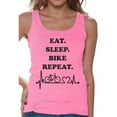 thumbnail image 1 of Awkward Styles Eat Sleep Bike Women Tank Top Biker T Shirt for Wife I Love Biking Tank Top for Women Biking Clothes for Her Eat Sleep Bike Tanks Biker's Tank Top for Girlfriend Biking Lovers, 1 of 4
