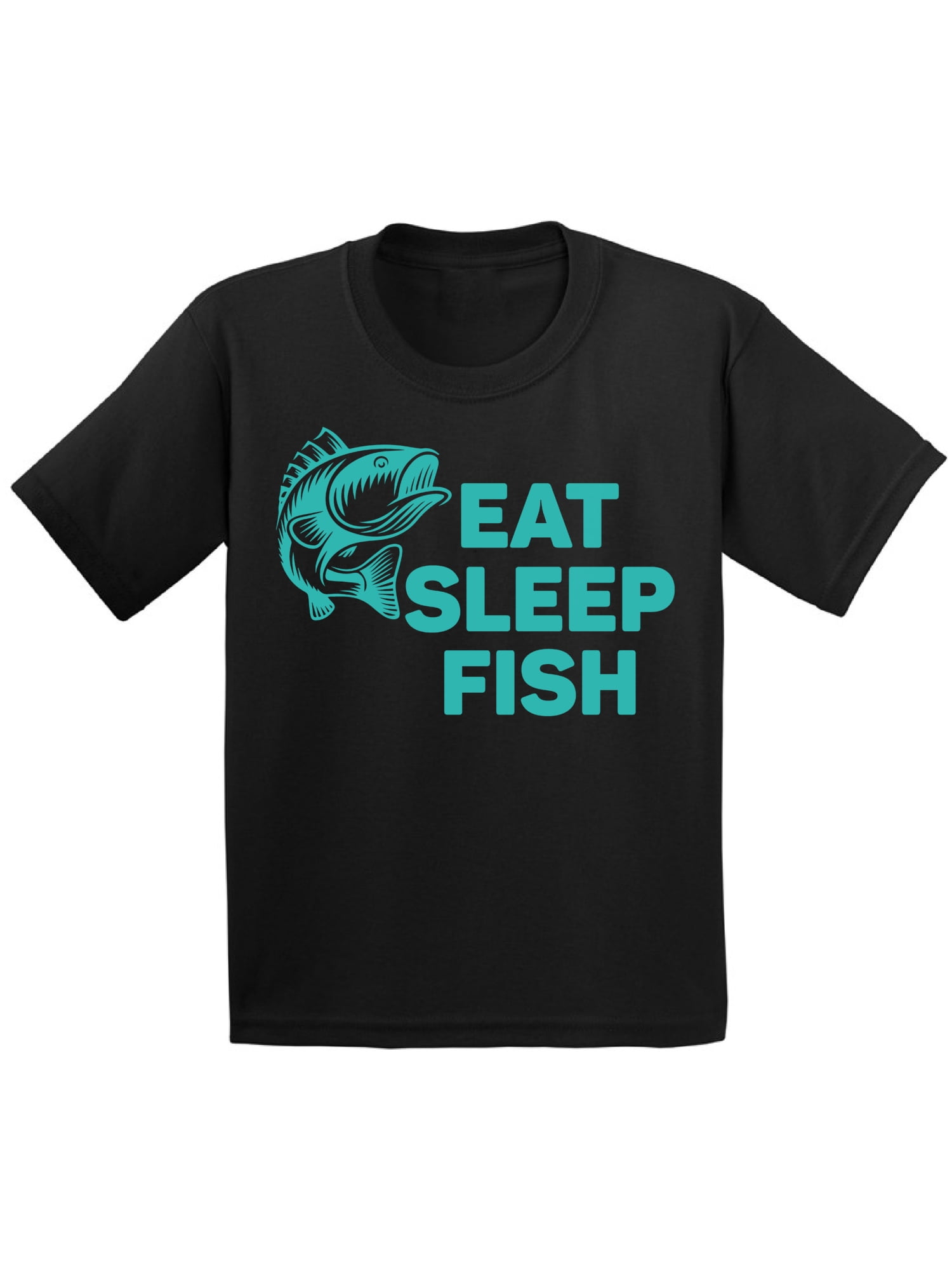 Awkward Styles Eat Sleep Fish Kids Shirt Fishing T Shirt for Boys Eat ...
