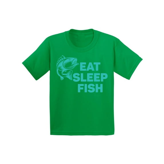Awkward Styles Eat Sleep Fish Kids Shirt Fishing T Shirt for Boys Eat Sleep Fish T Shirt for Girls Fishing Lovers Gifts for Children Fisher T Shirt for Children I Love Fishing Shirt for Kids