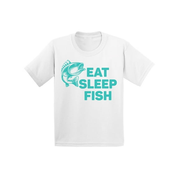 Awkward Styles Eat Sleep Fish Kids Shirt Fishing T Shirt for Boys Eat Sleep Fish T Shirt for Girls Fishing Lovers Gifts for Children Fisher T Shirt for Children I Love Fishing Shirt for Kids