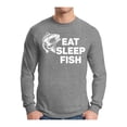 thumbnail image 1 of Awkward Styles Eat Sleep Fish Men Long Sleeve Shirt Fisher T Shirt for Men Fishing Lovers Gifts Men's Fisher Tee I Love Fishing, 1 of 4