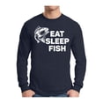 thumbnail image 1 of Awkward Styles Eat Sleep Fish Men Long Sleeve Shirt Fisher T Shirt for Men Fishing Lovers Gifts Men's Fisher Tee I Love Fishing, 1 of 4