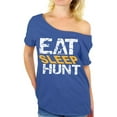 thumbnail image 1 of Awkward Styles Eat Sleep Hunt Off The Shoulder Shirt Hunter Off Shoulder Shirt for Mom I Love Hunting Oversize Shirt for Women Hunting Clothes Eat Sleep Hunt Off Shoulder Shirt fo Women, 1 of 4