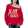 thumbnail image 1 of Awkward Styles Eat Sleep Hunt Off The Shoulder Sweatshirt Hunter Off Shoulder Sweater for Mom I Love Hunting Oversized Sweater for Women Hunting Clothes Eat Sleep Hunt Sweater Hunting Sweatshirt, 1 of 4