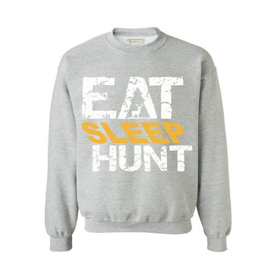 Awkward Styles Eat Sleep Hunt Unisex Crewneck Hunter Sweater for Men I Love Hunting Crewneck for Women Hunting Clothes Eat Sleep Hunt Sweater Crewneck Hunters Gifts Sweater for Hunter