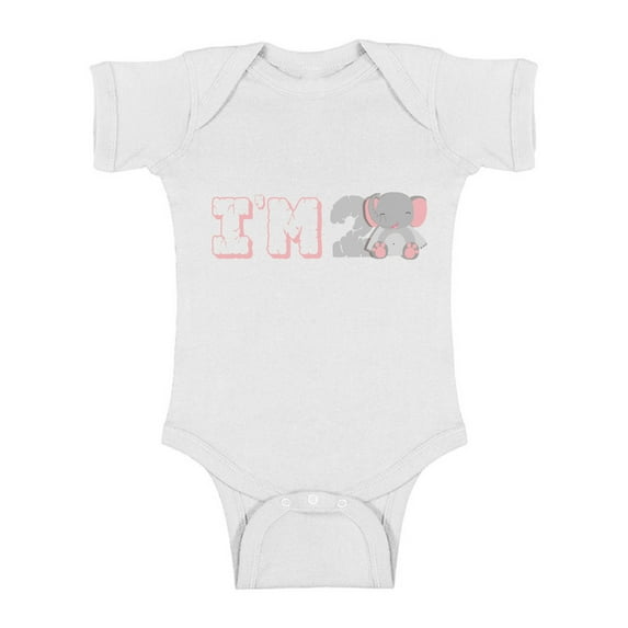 Awkward Styles Elephant B Day Clothes Second Birthday Bodysuit for Newborn Baby Elephant Gifts for 2 Year Old Elephant Themed Birthday 2nd Birthday Outfit for Baby Boys and Baby Girls Birthday Gifts