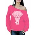 thumbnail image 1 of Awkward Styles Elephant Off Shoulder Sweatshirt for Women Patterned Oversized Sweater for Ladies Women Fashion Tracery Sweatshirt Indian Pattern Elephant Oversized Sweatshirts Animal Sweater, 1 of 4
