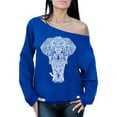 thumbnail image 1 of Awkward Styles Elephant Off Shoulder Sweatshirt for Women Patterned Oversized Sweater for Ladies Women Fashion Tracery Sweatshirt Indian Pattern Elephant Oversized Sweatshirts Animal Sweater, 1 of 4