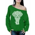 thumbnail image 1 of Awkward Styles Elephant Off Shoulder Sweatshirt for Women Patterned Oversized Sweater for Ladies Women Fashion Tracery Sweatshirt Indian Pattern Elephant Oversized Sweatshirts Animal Sweater, 1 of 4