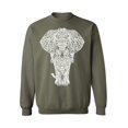 thumbnail image 1 of Awkward Styles Elephant Unisex Crewneck Sweater for Men Patterned Crewneck for Women Elephant Top Tracery Sweater Indian Pattern Crewneck for Her Elephant Crewnecks Animal Sweatshirt Animals Crewneck, 1 of 5