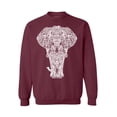 thumbnail image 1 of Awkward Styles Elephant Unisex Crewneck Sweater for Men Patterned Crewneck for Women Elephant Top Tracery Sweater Indian Pattern Crewneck for Her Elephant Crewnecks Animal Sweatshirt Animals Crewneck, 1 of 5