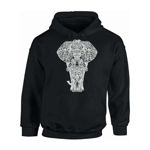 Awkward Styles Elephant Unisex Hoodie Sweater for Men Patterned Hoodie for Women Men's Fashion Collection Tracery Sweater Indian Pattern Hoodie Elephant Hoodies Animal Sweatshirt Animals Hoodie