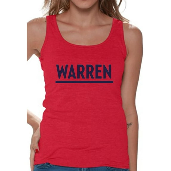 Awkward Styles Elizabeth Warren Ladies Tanks Warren for President Tank Top for Her USA Shirt Elizabeth Warren Tank Top for Ladies Elizabeth Warren for America T Shirts for Girls Warren Clothing