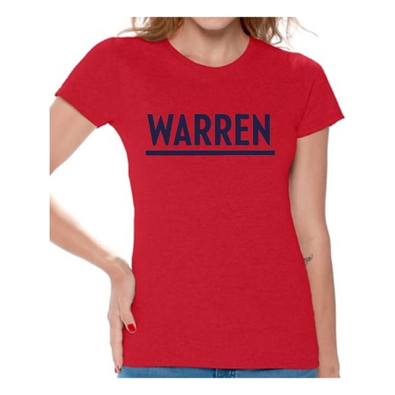 Awkward Styles Elizabeth Warren Women T Shirt US Warren 2020 Elections Ladies Clothing USA T Shirt Political Clothing Elizabeth Warren for America USA President Elections 2020 Women Shirts