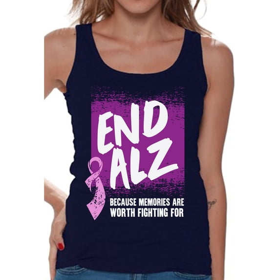 Awkward Styles Endalz Tank Top Shirt Alzheimer Shirts Alzheimers Awareness Clothes for Women Team Alzheimer Tanks Endalz Tshirt for Ladies Alzheimers Gifts Alzheimer Shirts Endalz Clothing Collection