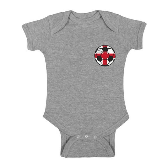Awkward Styles England Baby Bodysuit Short Sleeve English Soccer 2018 One Piece