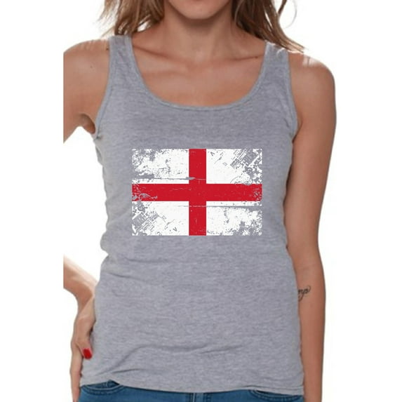 Awkward Styles England Flag Tank Top for Women English Tanks English Women Gifts from England Flag of England England Sleeveless Shirt English Tshirt English Flag Gift England Tank Top England Tank