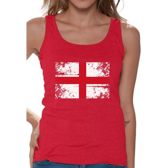 Awkward Styles England Flag Tank Top for Women English Tanks English Women Gifts from England Flag of England England Sleeveless Shirt English Tshirt English Flag Gift England Tank Top England Tank