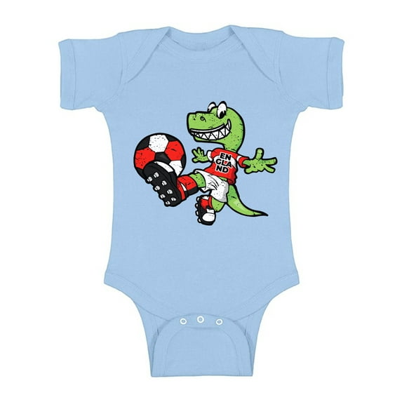 Awkward Styles England Short Sleeve Baby Bodysuit Dinosaur Soccer Baby Bodysuit