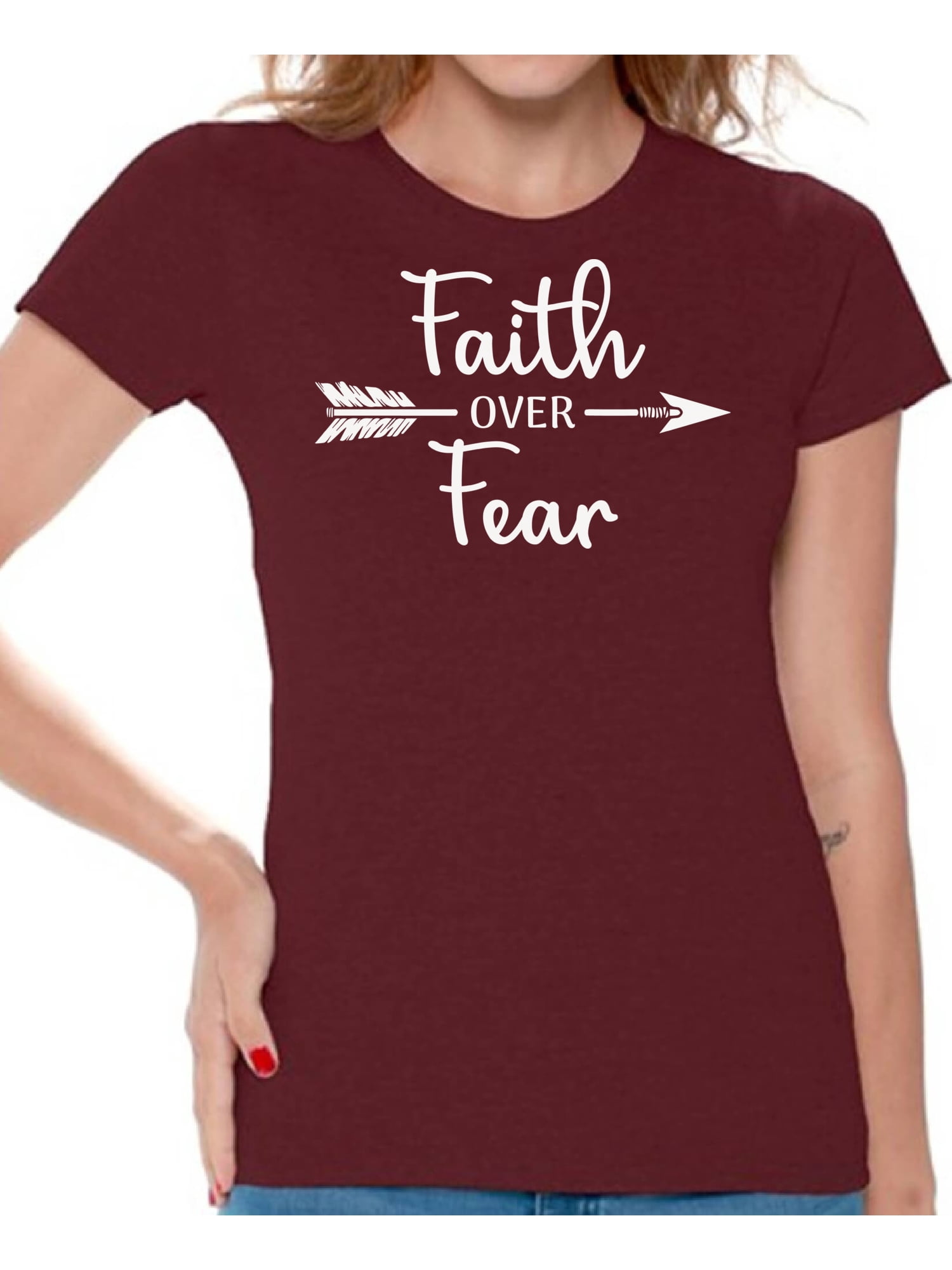 Awkward Styles Faith Over Fear Shirt for Women Faith Tee Shirt Tops ...
