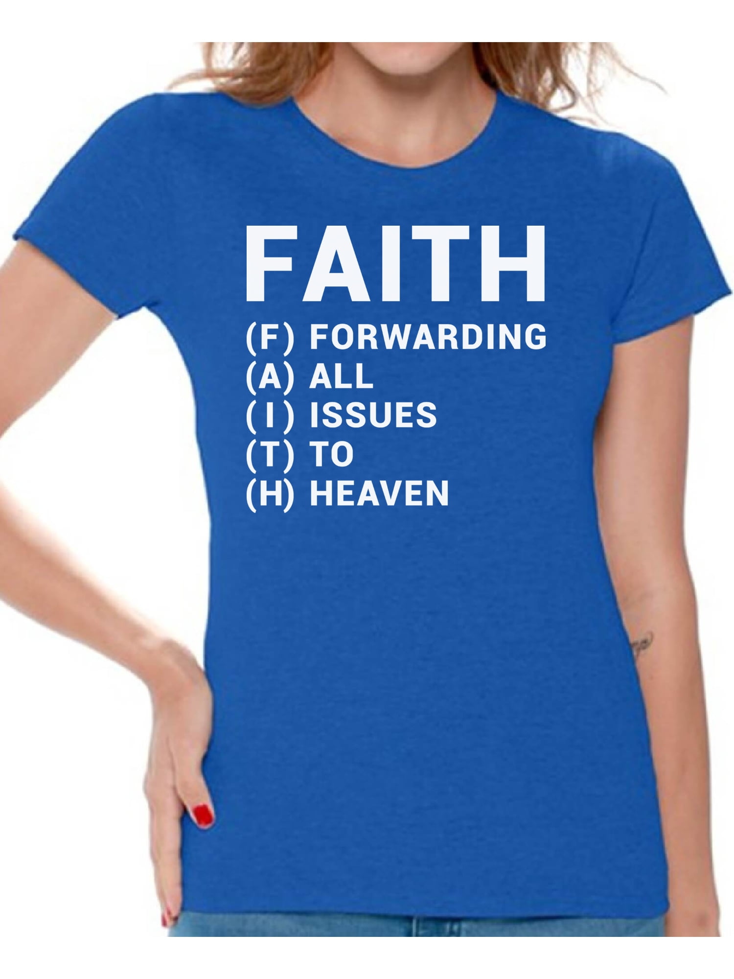 Awkward Styles Faith Shirts for Women Forwarding All Issues to Heaven ...