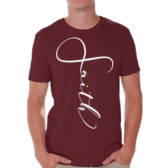 Awkward Styles Faith T Shirt for Men Christian Mens Shirts Christian Clothes for Men Following Jesus T-Shirt White Tshirt for Men Christian Gifts Faith Shirts Faith Clothing Collection for Men
