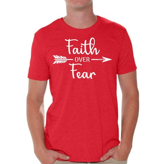 Awkward Styles Faith Tshirts for Men Faith Over Fear T Shirt Faith Shirt Church Shirts for Men Christian Gifts