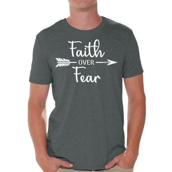 Awkward Styles Faith Tshirts for Men Faith Over Fear T Shirt Faith Shirt Church Shirts for Men Christian Gifts