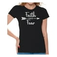 thumbnail image 1 of Awkward Styles Faith Tshirts for Women Faith Over Fear T Shirt Faith Shirt Church Shirts for Women Christian Gifts, 1 of 4