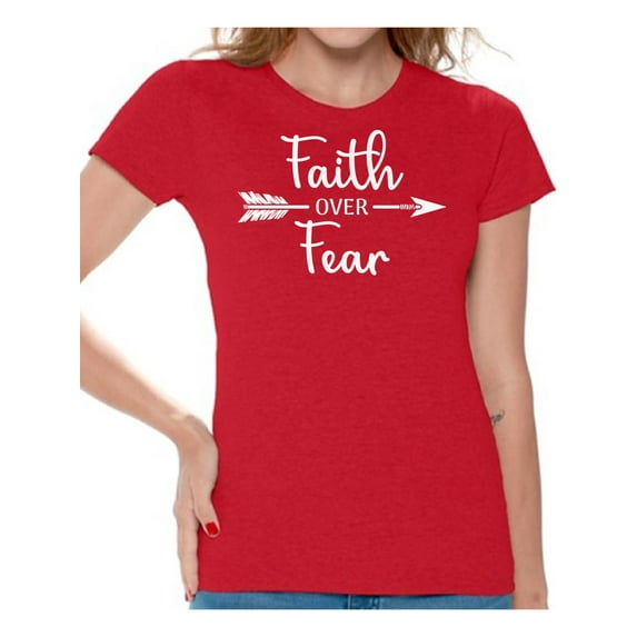 Awkward Styles Faith Tshirts for Women Faith Over Fear T Shirt Faith Shirt Church Shirts for Women Christian Gifts
