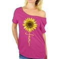 thumbnail image 1 of Awkward Styles Faith Women's Off Shoulder Tops Sunflower Shirts for Women Faith T-Shirts for Women, 1 of 4