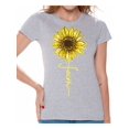 thumbnail image 1 of Awkward Styles Faith Women's T Shirt Tops Sunflower Shirts for Women Faith Tee Shirts, 1 of 4