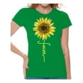 thumbnail image 1 of Awkward Styles Faith Women's T Shirt Tops Sunflower Shirts for Women Faith Tee Shirts, 1 of 4