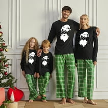Awkward Styles Family Christmas Pajamas Set Green Santa Hipster Matching Sleepwear