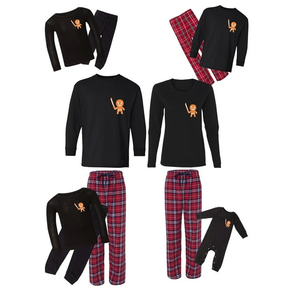 Awkward Styles Family Christmas Pajamas Set Red Gingerbread Matching Sleepwear
