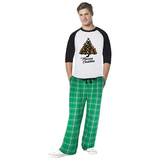 Awkward Styles Family Christmas Pajamas for Men Xmas Tree Meowee Xmas Men Sleepwear Pajamas Set Mens Pajama Sets