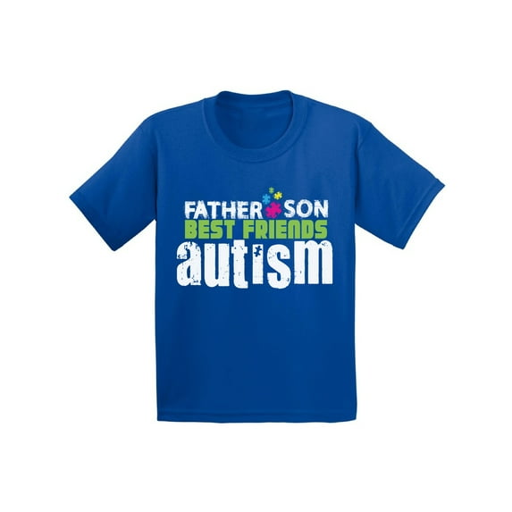 Awkward Styles Father Son Best Friends Autism Youth Shirt Kids Autism Awareness Shirt Autism Puzzle Piece T Shirt Autistic Pride Gifts for Boys Father Son Gifts Autism Awareness Tshirt for Boys