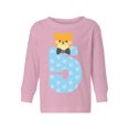 thumbnail image 1 of Awkward Styles Fifth Birthday Boy Toddler Long Sleeve Shirt Funny Bear Kids T-Shirt, 1 of 4