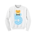 thumbnail image 1 of Awkward Styles Fifth Birthday Boy Youth Sweatshirt Funny Bear Crewneck Tops for Kids, 1 of 4
