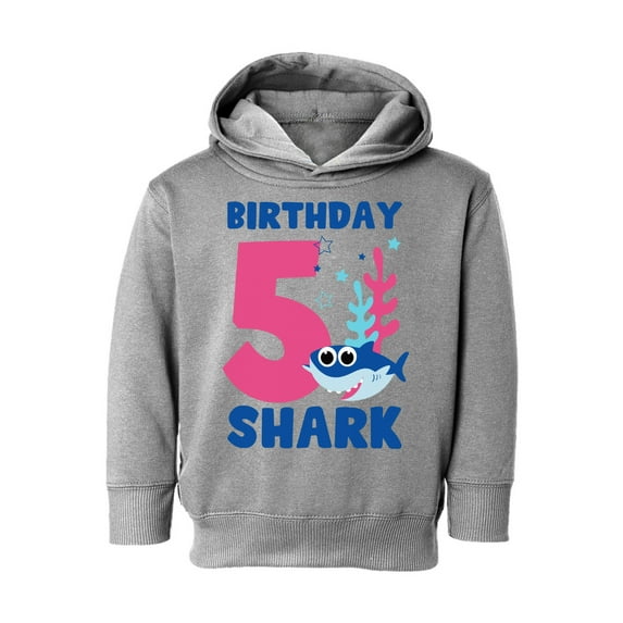 Awkward Styles Fifth Birthday Hoodie B-day Shark Toddler Hooded Sweatshirt Shark Birthday